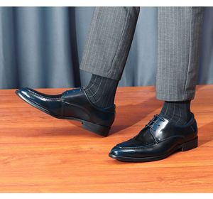 Chaussures habillées pour hommes de style britannique décontracté, de haute qualité, en cuir véritable, pour mariage, nouvelle collection, tendance - Product Image 6