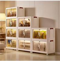 Armoire en plastique pliable empilable, meuble de chambre portable pour bébé