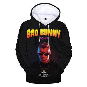 2023 NEW Bad <span class=keywords><strong>Bunny</strong></span> Fashion Casual 3D stampato felpa con cappuccio felpe uomo donna inverno manica lunga Harajuku Streetwear Rapper Coat - Product Image 5