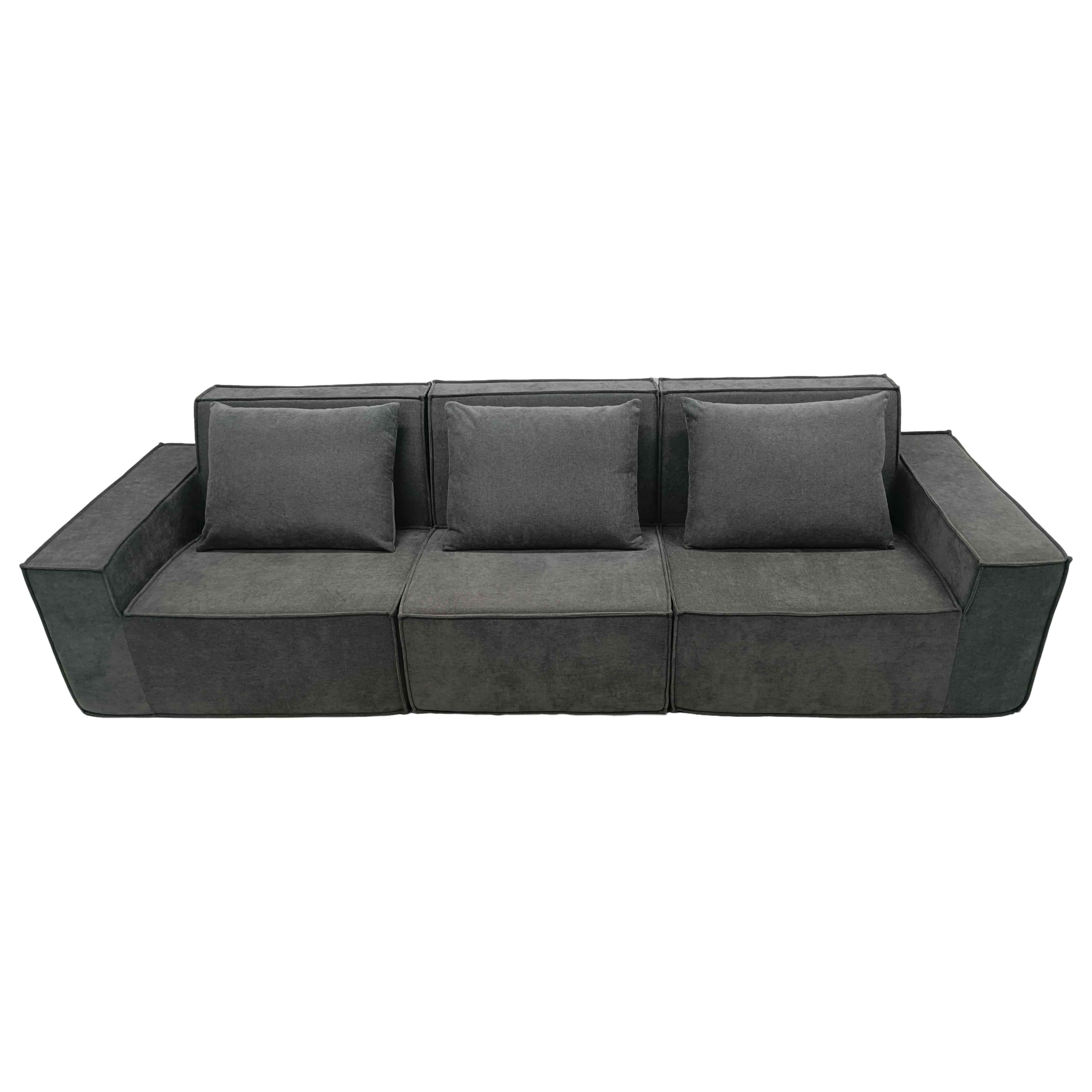 Vacuum Packing Modern Fabric Design Sectional Compressed Sofa Set Living Room Furniture for Home 3 Seater