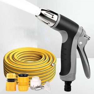 Высококачественная система полива для очистки пластикового водяного пистолета с регулируемой скоростью потока, распылитель для садового шланга, без Халявы - Product Image 6