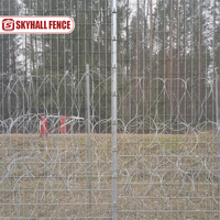 Valla segmentada de alta seguridad soldada opuesta al por mayor para protección de fronteras