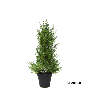 Plantes artificielles en pot de pin et cyprès, faux arbres en plastique blancs, grands pots pour la décoration de Noël <span class=keywords><strong>à</strong></span> la maison et au bureau - Product Image 4