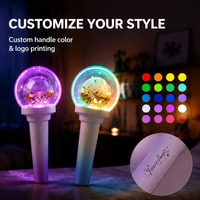 Varita de Acrílico con Purpurina Fluida Recargable por USB, Control Inalámbrico 2.4G, para Fanmeetings y Festivales de J-Pop, Logotipo Personalizado al por Mayor