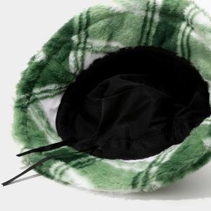 New Plaid Plush Fisherman <b>Hat</b> Thickened Autumn Winter Outdoor Warm Sun <b>Hat</b> Bucket <b>Hat</b> - Product Image 4