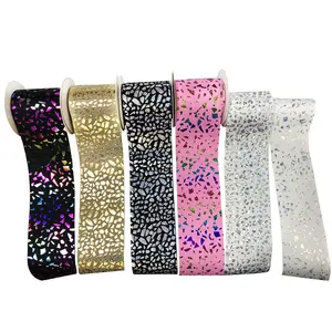 Ruy Băng Vải Sequin Nhỏ Lấp Lánh 50Mm Mới Nhất Cho Nơ Tóc Băng Đô Kỹ Thuật Phong Cách Thời Gian Mẫu Chì Khuôn Mặt Màu Trơn