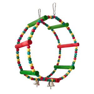 Supporto per Uccelli in Legno Multifunzionale, Giocattolo Decorativo Colorato per Uccelli - Product Image 5