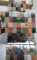 Tuiles de Mahjong personnalisées gravées avec votre motif, impression intérieure en acrylique à quatre couches, dos en bois incrusté, options de couleur
