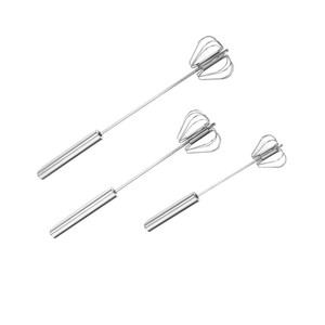 Stainless Steel Manual Egg Beater 10 12 14 Inch Rotary Whisk Semi Automatic Handheld Mixer For Household Use - Product Image 1