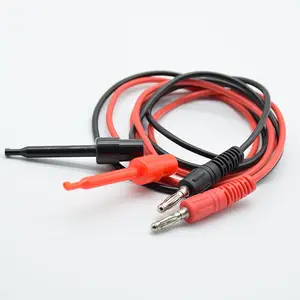 High Quality 1M Long Multimeter Dual Test Hook Clip to Male Banana Plug Cable