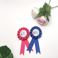 Personnalisé fer blanc dessin animé ruban Rose bal Corsage école célébration mariage fête d'anniversaire ruban Rosettes Corsage fleur Badge