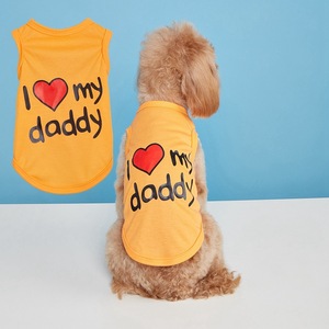 Venta al por Mayor de Ropa para Perros, Camiseta con la Frase 'I Love My Daddy, I Love My Mommy' para Perros <span class=keywords><strong>y</strong></span> Gatos, Disfraz para Cachorros Pequeños - Product Image 3