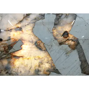 Cuarcita patagonia marmer dinding pelapis meja makan dapur meja kuarsa granit patagonia Lempeng