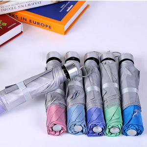 Umbrella Special Offer Creative Three-fold Inverted Silver Glue Sunny and Rain Dual-use Advertising logo Folding Umbrella