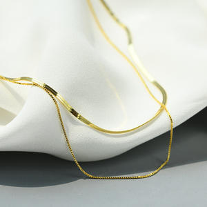 مجوهرات راقية من الفضة الإسترلينية ، سلسلة عظام الثعبان مزدوجة الطبقات ، قلادة نسائية متعددة الاستخدامات ، قلادة فضة ، مجوهرات بالجملة - Product Image 2