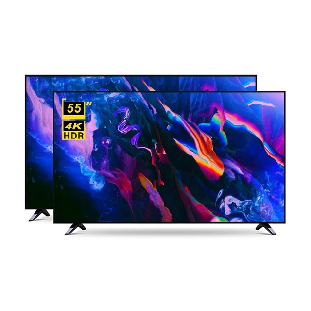 OEM Smart TV 55 Inch Flat Screen Drop-resistant 4K UHD LED Television TV