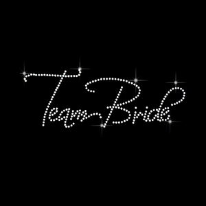 Team <strong>Bride</strong> Crystal Rhinestone Transfer Motif Design for <strong>Tshirts</strong> - Product Image 1