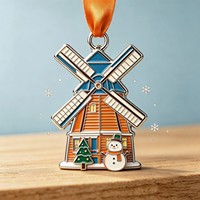 Ornement de Noël pour la maison, cadeau de déménagement, souvenir en métal doré à suspendre à l'arbre, pour la cheminée, la famille, la fête de Noël