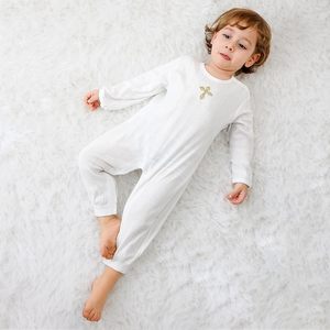 Детский комбинезон для крещения Pinuotu, белый, вязаный, цельный, с вышитым крестом, 100% хлопок, машинная стирка - Product Image 5