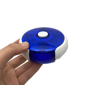 Portable Circular Rotating Pill Organizer with 7 Compartments PP Material Solid Color Design Model YH765 <b>for</b> Home & Outdoor Use - Product Image 2