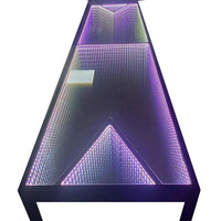 Service de personnalisation 2026 : Table de beer pong en verre LED à 4 pieds amovibles, produits rotomoulés