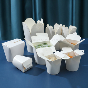 16oz <span class=keywords><strong>26oz</strong></span> 32oz lấy đi vòng tùy chỉnh in hộp mì Trung Quốc Kebab doner hộp thực phẩm giấy - Product Image 4