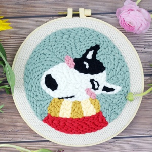 Kit de punzón de aguja personalizado, patrón de Bull Terrier, punto de cruz, artesanal, bordado, aro, tela, enhebrador de tela, juego de instrucciones - Product Image 2