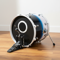 UNLOCKDRUM 20" Trigger de grosse caisse à amortissement d'air en mesh, 2-en-1 avec peau et trigger entièrement en mesh, entièrement compatible avec les modules Roland et Yamaha