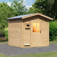 2025 Nueva Sauna de techo puntiagudo al aire libre 4-6 personas Sauna de cedro rojo con ventana panorámica