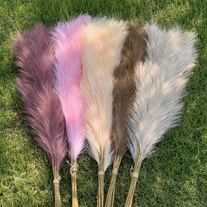 Grande herbe rose-clair artificielle de haute qualité naturelle de pampa pour la décoration à la <span class=keywords><strong>maison</strong></span> - Product Image 2
