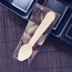 Высококачественная пищевая Экологически чистая разлагаемая одноразовая деревянная маленькая деревянная ложка Hiqh - Product Image 2