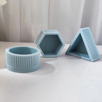 Besafe Silicone Fleur Ciment Planteur Pot Moules pour Béton triangle Rond géométrie Forme DIY Maison Plante Succulente