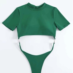 Nuovo Costume da Bagno Intero Monocolore Sexy con Schiena Scoperta e Perizoma - Product Image 4