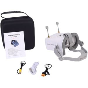 แว่นตา FPV รุ่น Langshit 008D PRO อัปเกรดแล้ว, ส่งสัญญาณวิดีโอแบบอนาล็อก 5.8GHz, มี DVR ในตัว, กล่อง DMKR, แว่นตา FPV สำหรับโดรน RC - Product Image 6