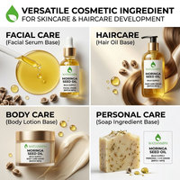 Huile de graines de Moringa biologique pressée à froid, non raffinée, pure, pour matières premières cosmétiques