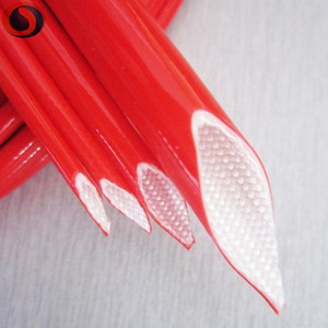 <span class=keywords><strong>Tube</strong></span> flexible à hautes températures résistant à la chaleur de fibre de verre de <span class=keywords><strong>silicone</strong></span> d'isolation de diverse tension - Product Image 4