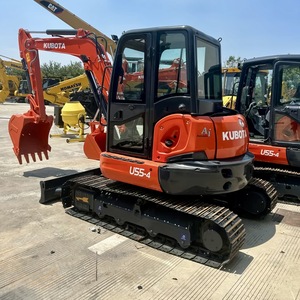 รถขุดตีนตะขาบ Kubota U55-4 มือสอง พร้อมรางเหล็กและระบบไฮดรอลิกเสริมสำหรับงานวิศวกรรม ขาย - Product Image 1