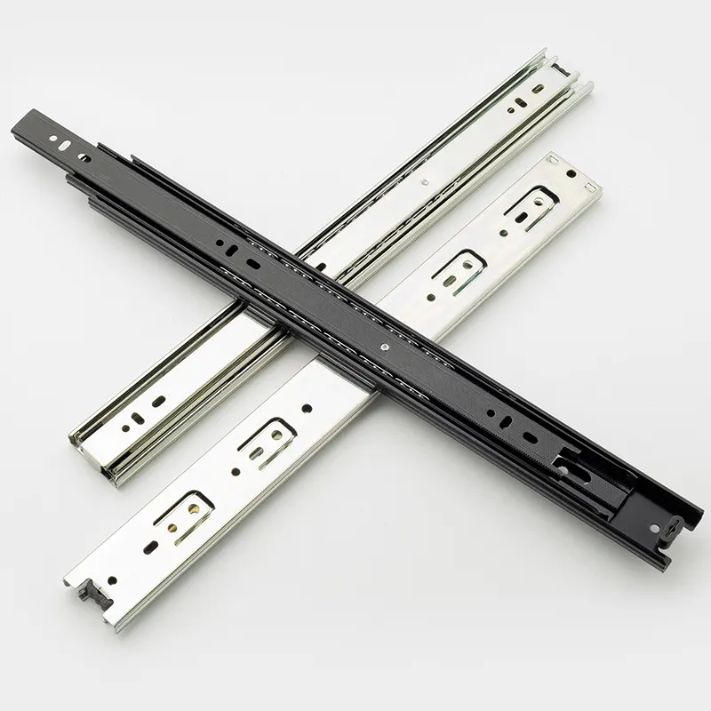High quality furniture hardware 30mm drawer slides rail black drawer slides pull out drawer sliding