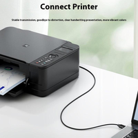 Câble d'imprimante USB 3.0, connecteur carré en cuivre pur, câble de données d'imprimante A/B, connexion informatique, câble d'impression USB
