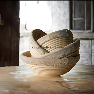 Cesta de fermentación Banneton artesanal al por mayor para pan de masa madre, Brotform ovalado de ratán con forro de algodón extraíble - Product Image 2