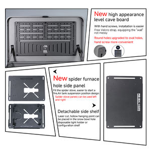 صندوق تخييم كبير سعة 50 لترًا من ROCKBROOK مع طاولة طعام قابلة للطي من سبائك الألومنيوم وحجرة قابلة للفصل للسفر - Product Image 2