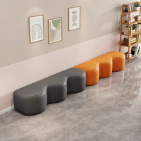 Banc de canapé en bois massif moderne personnalisable pour les salles d'attente publiques des hôpitaux, des écoles, des centres commerciaux, des salons et des gymnases