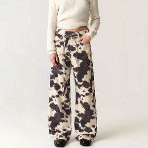 กางเกงยีนส์ของ<span class=keywords><strong>ผู้หญิง</strong></span>กางเกงเหงื่อทรงถุงผ้าซักขากว้างแบบหลวมพิมพ์ลายไซส์ใหญ่พิเศษออกแบบได้ตามต้องการ - Product Image 2