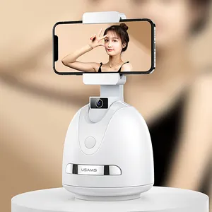USAMS High Quality 360 Rotation Smart Face Tracking Selfie Stick Stand Tripod Face Tracking AI Gimbal Mobile Phone Holders