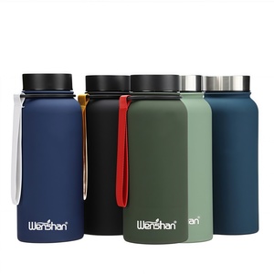 32 oz <span class=keywords><strong>1000ml</strong></span> thép không gỉ cách nhiệt chai nước loại chân không với cao su tráng bề mặt cho du lịch - Product Image 1