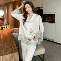 NNR imprimé numérique fleur robe de nuit dame pyjama d'été
