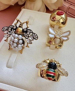 Rực Rỡ Có Thể Điều Chỉnh Hợp Kim Thời Trang Nhẫn Có Cánh <span class=keywords><strong>Ladybug</strong></span> Bee Lấy Cảm hứng từ Thiết Kế Với Mạ Vàng Và Bạc Mạ Cho Engagement - Product Image 4