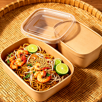 Boîte en carton kraft longue jetable résistante à l'huile, en gros et à prix abordable, pour l'industrie de la restauration