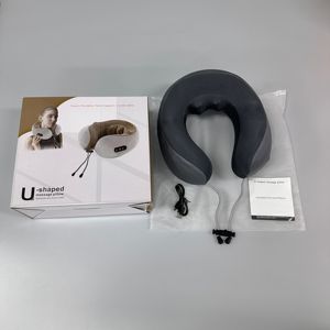 Compact Neck Massager for Travel Use, Heated <b>U</b> <b>Shaped</b> <b>Pillow</b> with Nodes, Comfortable Travel Neck <b>Pillow</b> - Product Image 1