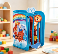 Livre en tissu éducatif pour bébés et enfants, résistant aux déchirures, avec animaux en 3D, pour l'éveil et l'éducation précoce, livre en feutre, livre d'activités
